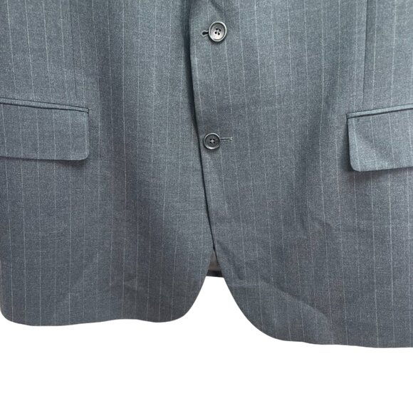 Brooks Brother's Mens Wool Blend Striped Dark Gray Blazer Size 48R - Picture 3 of 11